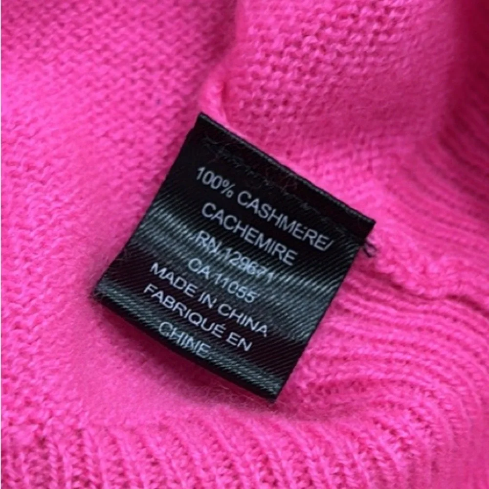 SKULL CASHMERE (XS) Pink Skull Sweater Soft Luxury Knit - Picture 8 of 13